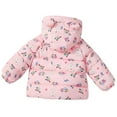 thumbnail image 4 of Baby Girls Winter Coats Waterproof Hooded Zip Jacket with Cute Print Soft Warm Fleece Padded Jacket for Boys Girls 2-7Y, 4 of 5