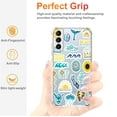 thumbnail image 4 of Good Vibes Clear Case for Samsung Galaxy S21,Aesthetic Art Design Case for Men Women,Unique Trendy Transparent TPU Bumper Case Cover, 4 of 5