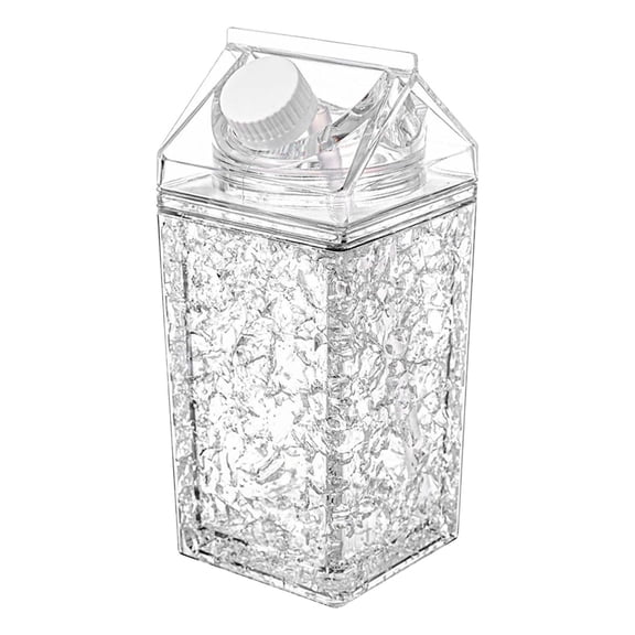Double Walled Insulated Milk Carton Water Bottle Oz Leakproof Square Container For Outdoor Travel Sports And Camping