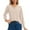 Beige, variant on Yangnuo Womens V-neck Sweaters Womens Comfy Trendy Sweaters Women's Long Sleeved V-neck Groove Brushed Pullover Sweater