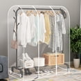 thumbnail image 3 of CIMAXIC Clear Garment Rack Cover with Adjustable Ropes, Easy to Install, PEVA Material Protector, 3 of 7