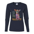 thumbnail image 3 of Dean Russo In My Mind Dog Lover Womens Graphic Long Sleeve T-Shirt, Navy, XX-Large, 3 of 6