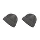 thumbnail image 3 of Qarigey Gorros de punto de otoño, gorro informal de lana, bonitos sombreros de protección, jersey elástico informal, Hip Hop, hombres fríos, esquí, gris oscuro 2piezas Qarigey CBP265728, 3 of 5