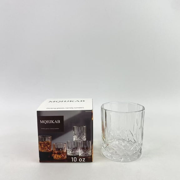 MQHJKAB Drinking glasses, namely, tumblers, Old Fashioned Whiskey Glasses Bulk 10 Oz Bourbon Glass Cocktail Rocks Glasses for Whiskey Bourbon Liquor and Cocktail Drinks Gift