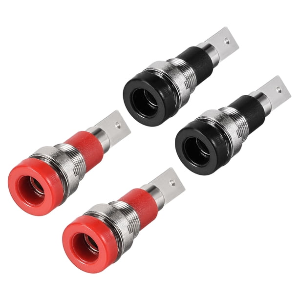 2 pares de terminales de conexión, conector de altavoz de amplificador de potencia de rosca M8, conector de jack de banana de longitud de 1.14 pulgadas
