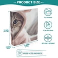 thumbnail image 5 of Cat Hoodie Bed 3 Ring Binders 1.5 inch Hardcover File Folders with Interior Pockets A4 Size Organizer for School Office Hospital Set of 2, 5 of 8