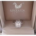 thumbnail image 3 of Emerald cut Cubic Zirconia / Sterling Silver 925 Ring / Rhodium plated Nickle-Free / MadDuckJewels RG1814 / Thailand Jewelry, 3 of 4