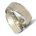 thumbnail image 2 of Pompeii3 14K Gold Matching Two Tone Hammered Wedding Band Set  for Men and Women, 2 of 5