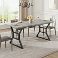 thumbnail image 2 of Yeshouse Large Rectangular Kitchen Table with Sturdy Metal Legs, 2 of 7