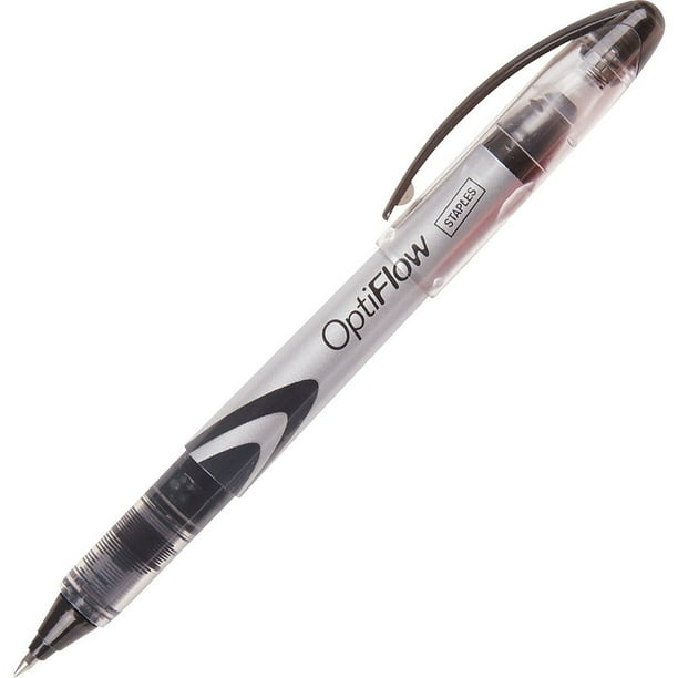 Staples PEN ROLLER OPTIFLOW BK FLLCSE 167233