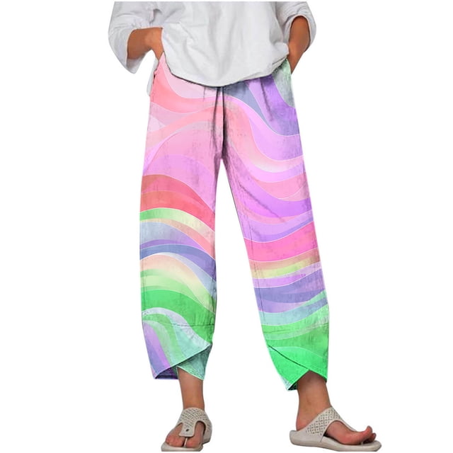 Women'S Summer Comfortable And Fashionable Printed Slim Fit Pants