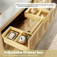 thumbnail image 7 of Vinnova Milagro 60" Double Wood Bath Vanity with Fish Maw Quartz in Ash/Gold, 7 of 7