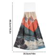 thumbnail image 6 of Yayeee Kitchen Hanging Hand Towels Set of 2 with Loop Bathroom Absorbent Tie Towel, Mountains at Dawn, 6 of 7