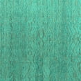thumbnail image 1 of Ahgly Company Machine Washable Indoor Square Abstract Turquoise Blue Modern Area Rugs, 6' Square, 1 of 4