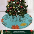 thumbnail image 6 of GZHJMY Thanksgiving Tree Skirt Maple Leaf Xmas Tree Skirt Floor Door Round Mat Decorations for Holiday Party Home Christmas Day Ornaments, 35.4", 6 of 6