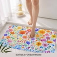 thumbnail image 6 of Spring Floral Doormat Outdoor Entrance 24"x36", Watercolor Colorful Botanical Summer Absorb Moisture Dirt Door Mats, Non-Slip Rubber Backing Floor Mats Indoor, Low-Profile Front Door Rugs, 6 of 9