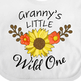 thumbnail image 4 of Inktastic Granny's Little Wild 1 with Beautiful Sunflower Boys or Girls Baby Bib, 4 of 4