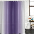 thumbnail image 2 of Purple Grey Ombre Shower Curtain, Waterproof Shower Curtains for Bathroom, Farmhouse Gradient Minimalist Washable Fabric Bathtub Curtain Set Bath Decor with 12 Hooks Extra Long 72"x96", 2 of 8