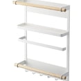 thumbnail image 1 of Kitchen Refrigerator Magnetic Shelf Simple Iron Hanging Rack Side Wall Storage Rack with Paper Towel Holder Large White, 1 of 10
