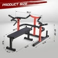 thumbnail image 3 of Alician 1050LBS Chest Press Machine with Converging Arms,Bench Press Machine with Independent Flat Bench, Heavy Duty Bench Press Rack for Home Gym,Chest Workout Equipment, 3 of 7
