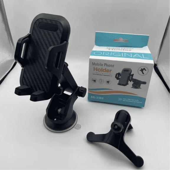 RediTech Go™ 4-in-1 Universal Phone Mount – Fits 3.5–6in Phones, Dashboard, Windshield, Vent & Table Use