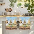 thumbnail image 4 of Gnomes Sunflower Kitchen Towels Set of 3, Elegant Pastoral Summer Botanical Wooden Absorbent Dish Towels for Kitchen, Microfiber Hand Towel, Quick Drying Tea Towel for Cleaning Decorative Dishcloths, 4 of 7