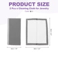 thumbnail image 2 of Uxcell 3.2"x3.2" Jewelry Cleaning Cloth, 2 Pack Double-Sided Fleece Polishing Cloth for Gold, Silver and Jewelry, Light Gray/Dark Gray, 2 of 6