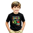 thumbnail image 2 of XFeng Kids My 1st Day Of Kindergarten T-Shirt, 5 Years Old Pencil Apple Book Graphic Short Sleeve Crew Neck Tee, 2 of 3