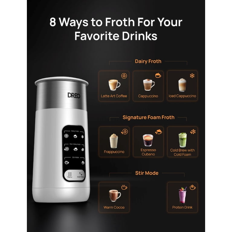 Dreo 8-in-1 Electric Milk Frother photo 4