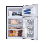 Frigidaire 3.1 Cu. ft. Retro Refrigerator with Freezer Compartment, 2-Door Compact Fridge, Platinum