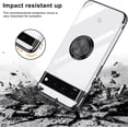 thumbnail image 3 of Compatible with Google Pixel 7 Case 6.0" Clear Cover with Ring Holder Kickstand Electroplate TPU Liquid Silicon Transparent Non-Yellowing Cell Phone Case Shockproof Bumper for Pixel7 - Black, 3 of 7