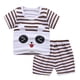 thumbnail image 3 of Conjunto de camiseta y pantalones cortos de algodón de verano para niños y niñas, 3 of 6