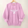 thumbnail image 2 of BiZtdJrK Womens Fall Sweatshirt Ribbon and Wing Graphic Long Sleeve Crewneck Pullover Breast Cancer Survivor Gift Sweatshirts Pink XL, 2 of 5