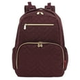 thumbnail image 6 of Fisher-Price 17”L Signature Morgan Quilted Multi-Pocket Diaper Bag Backpack with Matching Changing Pad, Insulated Bottle Pocket, Tablet Pocket and Stroller Straps in Burgundy, 6 of 9