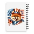 thumbnail image 2 of Patriotic Pomeranian Celebrates 4th of July Spiral Bound Journal Pom Dog Lover Gifts 5x7in Spiral Notebook - 02009, 2 of 5