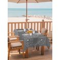 thumbnail image 2 of Outdoor Table Cloth with Umbrella Hole and Zipper, Grey Dandelion Waterproof Rectangle Tablecloth 60"x102", Abstract Art Simple Floral Washable Table Cover for Outside Party Patio Picnic, 2 of 8