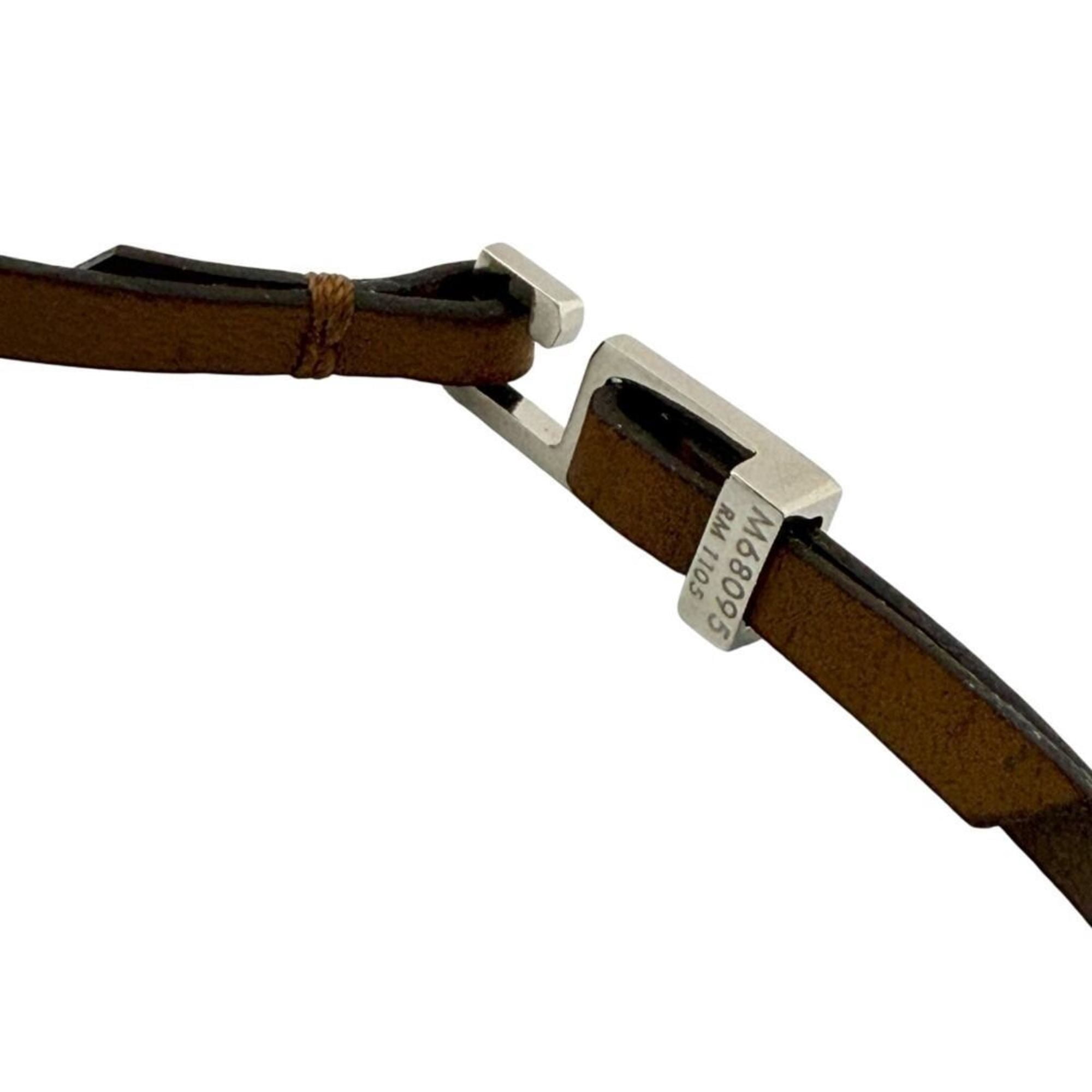 Pre-Owned Louis Vuitton Men's Travel Key Pendant Necklace with Leather Cord