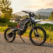 BIBUFF GT600 Electric Dirt Bike for Adults, 7500W Peak Motor 55MPH, 72V 30Ah Battery 80+ Miles Range, Full Suspension Hydraulic Brakes, 19/17 Tires, Off-Road e-Motorcycle UL2849