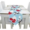 thumbnail image 4 of Coolnut 13"x70" Table Runner, Panda Flying with Red Ballon Washable Table Cloth Runner for Holiday Home Wedding Table Top Decoration, 4 of 5