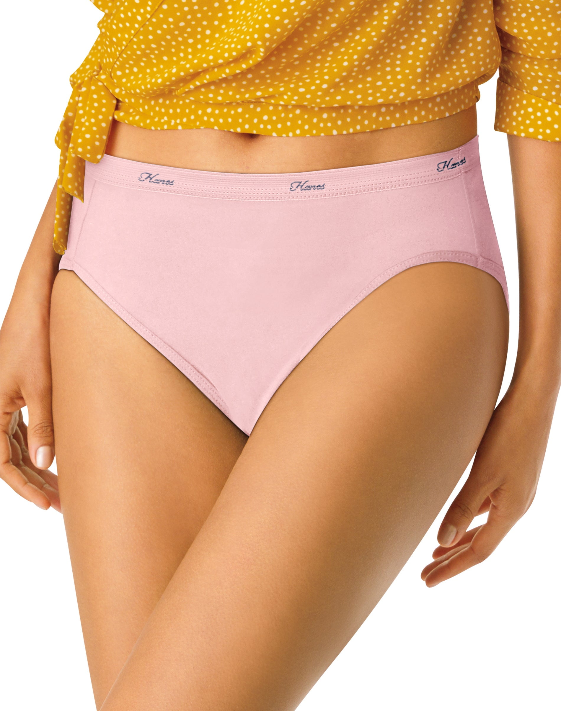 Hanes Women's Breathable Hi-Cut Cotton Underwear, Assorted, 10-Pack 6 