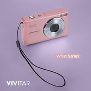 Vivitar Popsnap Compact Digital Camera, Pink, 16X Zoom, 1080p, Built-in Flash, Micro SD, Slim Lightweight Pocket Design