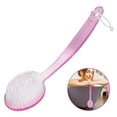thumbnail image 3 of DecorRack Long Handle Bath Brush with Bristles, Pink (1 Pack), 3 of 10