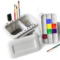 thumbnail image 4 of TRKIYQC Limpiador de pinceles de pintura 3 en 1 Soporte de pinceles de pintura multiusos y organizadores con paleta para pinturas a base de agua de acuarela TRKIYQC Moderno diseño moderno, 4 of 8