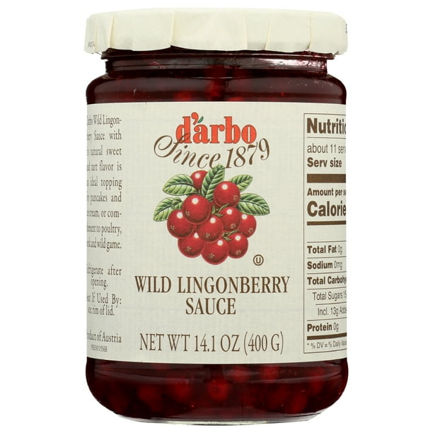 D'Arbo Fruit Spread Wild Lingonberries, 14.1 Oz