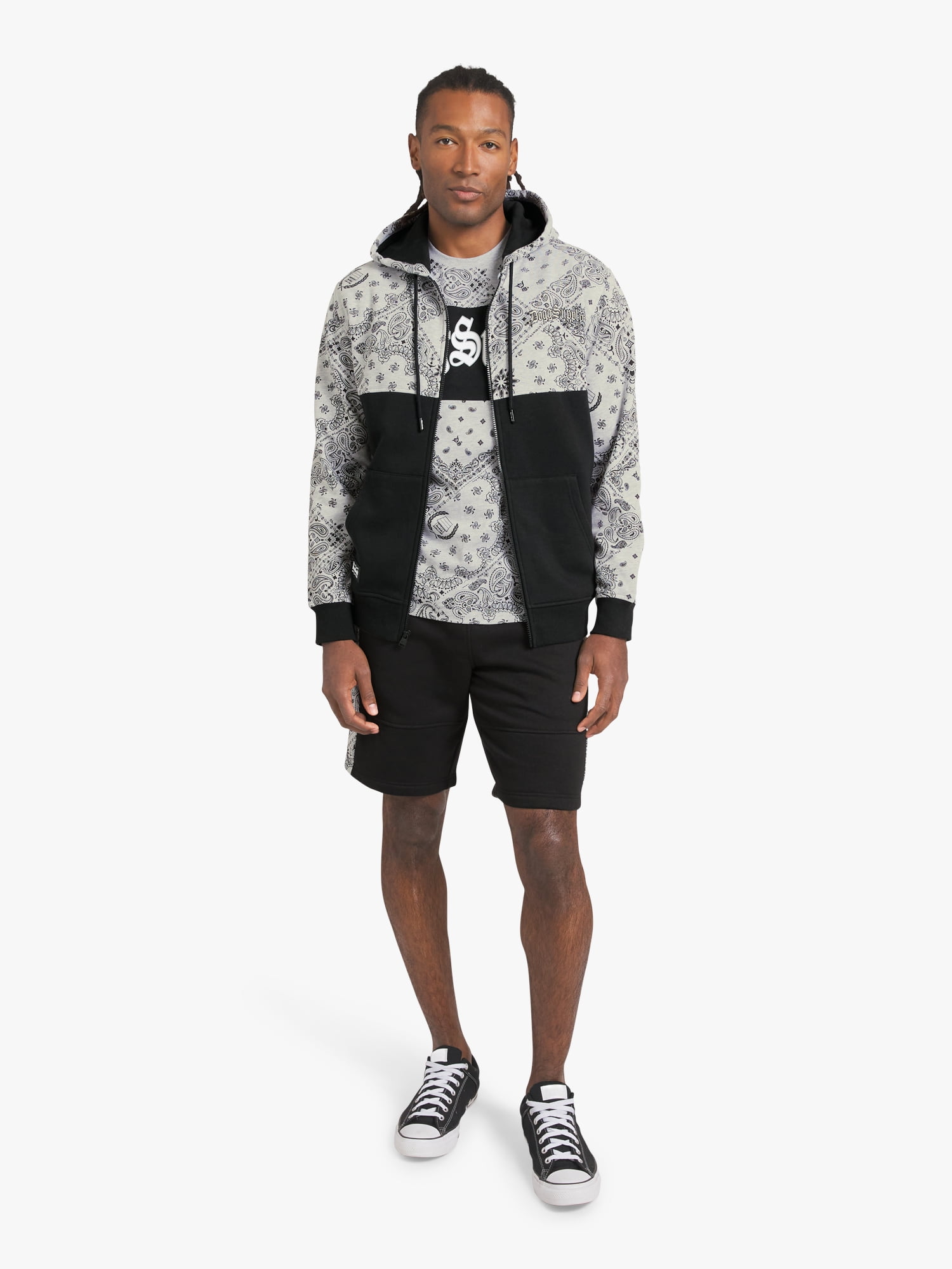Dogg Supply by Snoop Dogg All-Gender Men's and Women's Bandana Print Short Sleeve Tee, Sizes XS-3XL