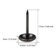 thumbnail image 3 of Uxcell Upholstery Nails Tacks Round Thumb Push Pins For DIY Home Decoration Iron Black 25Pcs 9.5mm x 17mm, 3 of 5