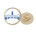 thumbnail image 1 of Broche de oro metálico circular, 1 of 3
