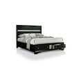 thumbnail image 2 of JERFIT Modern Queen Bed Frame with Storage Drawers, Black Wood Platform Bed with Upholstered Panel Headboard, No Box Spring Needed, 2 of 8