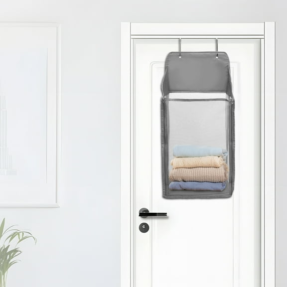 2Pcs Over the Door Laundry Hamper Foldable Door Hanging Laundry Basket Space Saving Hanging Laundry Hamper Mesh Door Clothes Hamper Portable Hanging Hamper for Dirty Cloth Toy Towel