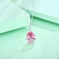 thumbnail image 4 of Blaniy Angel Wing Necklace for Women 925 Sterling Silver Teardrop Pink Tourmaline Pendant Necklace October Birthstone Jewelry Gifts for Her, 4 of 7